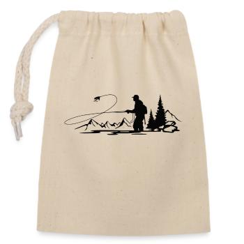 Top Sauerland Fly Fishing - Closable cotton gift bag (14x20cm) - nature - Front