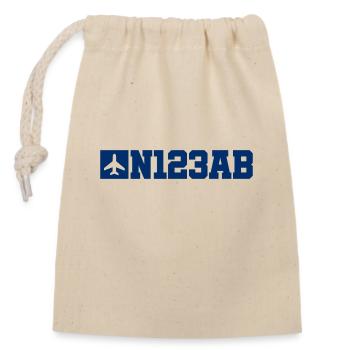 Aviation sur mesure - Avion - Vol - Pilote - Sac cadeau en coton avec cordon (14 x 20 cm) - nature - Devant