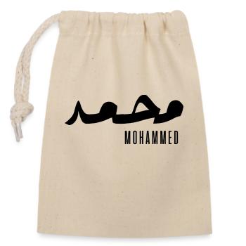 Mohammed name in Arabic - Closable cotton gift bag (14x20cm) - nature - Front