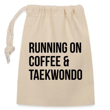 Taekwondo - Sac cadeau en coton avec cordon (14 x 20 cm) - nature - Devant