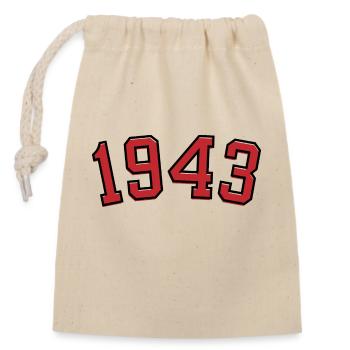 Jahrgang Sport 1943 - Verschließbarer Geschenkbeutel aus Baumwolle (14x20cm) - Natur - Vorne