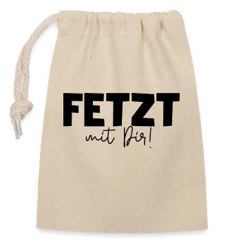 Shreds with you! Friendship Saying Best Friends - Closable cotton gift bag (14x20cm) - nature - Front