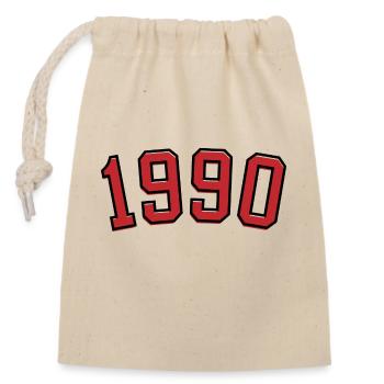 Année de naissance sport 1990 - Sac cadeau en coton avec cordon (14 x 20 cm) - nature - Devant