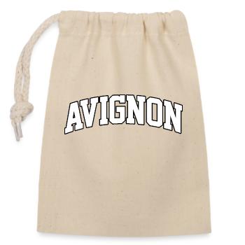 Logo Avignon : Design collégial au style provençal - Sac cadeau en coton avec cordon (14 x 20 cm) - nature - Devant
