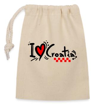 kroatien hrvatska kroatien hrv hr hr adria tourismus meer - Verschließbarer Geschenkbeutel aus Baumwolle (14x20cm) - Natur - Vorne