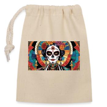 LA CATRINA DELUXE - Closable cotton gift bag (14x20cm) - nature - Front