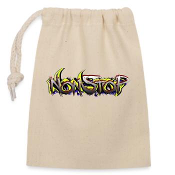 NonStoP RAPpresent LoGo - Sac cadeau en coton avec cordon (14 x 20 cm) - nature - Devant