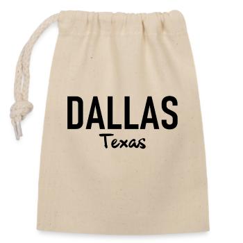 Dallas - Texas - États-Unis - États-Unis d’Amérique - Sac cadeau en coton avec cordon (14 x 20 cm) - nature - Devant