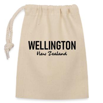 Wellington - New Zealand - Aotearoa - Kiwi - Maori - Closable cotton gift bag (14x20cm) - nature - Front