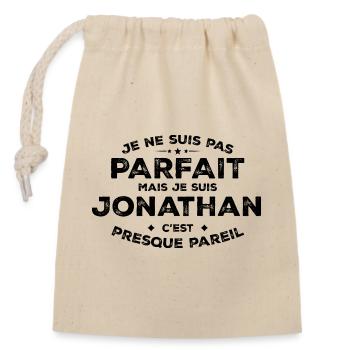 Jonathan Ein Name, eine Einstellung Jonathan Humor - Verschließbarer Geschenkbeutel aus Baumwolle (14x20cm) - Natur - Vorne