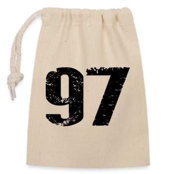 Maillot numéro 97 - Sac cadeau en coton avec cordon (14 x 20 cm) - nature - Devant