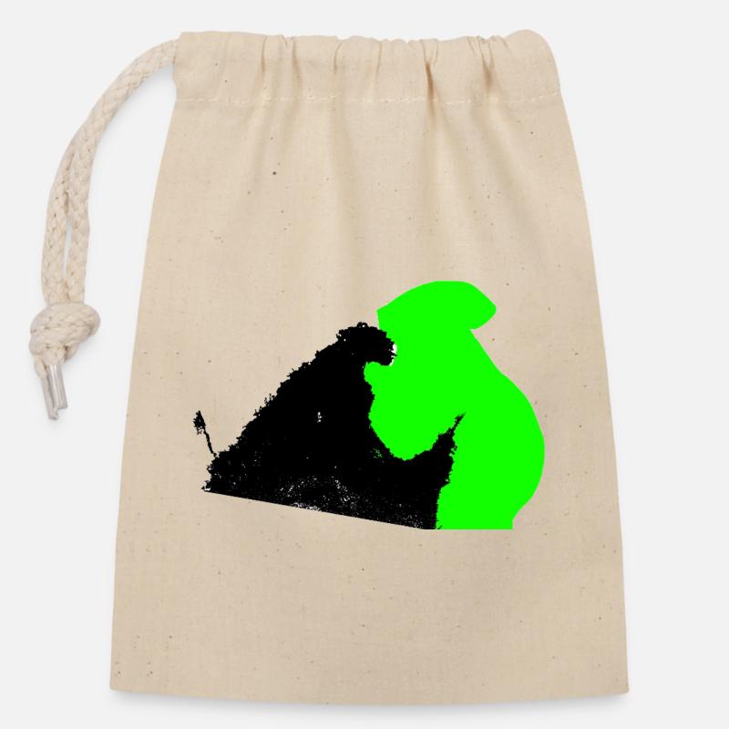Design TOWARDS Collection - Closable cotton gift bag (14x20cm) - nature