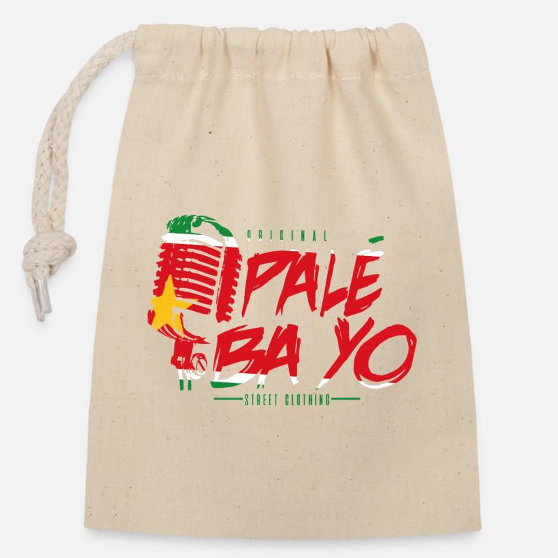 LOGO PBY EDITION FLAGGE 971 GUADELOUPE - Verschließbarer Geschenkbeutel aus Baumwolle (14x20cm) - Natur