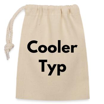 cool guy - Closable cotton gift bag (14x20cm) - nature - Front