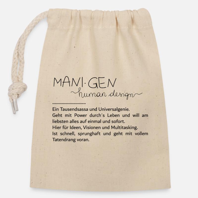 Tu es un Générateur de Manifestation - Sac cadeau en coton avec cordon (14 x 20 cm) - nature
