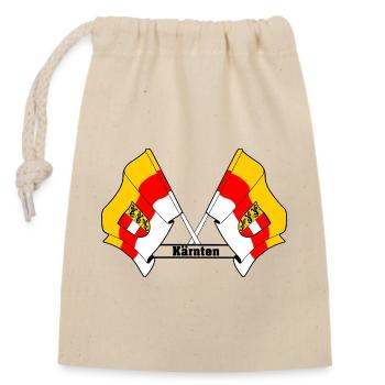 Drapeaux de Kärnten avec nom de province - Sac cadeau en coton avec cordon (14 x 20 cm) - nature - Devant
