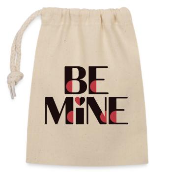 Be Mine Red Accents - Closable cotton gift bag (14x20cm) - nature - Front
