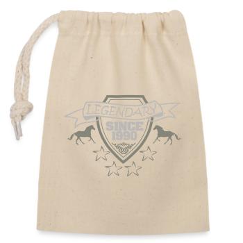 1990 - Closable cotton gift bag (14x20cm) - nature - Front