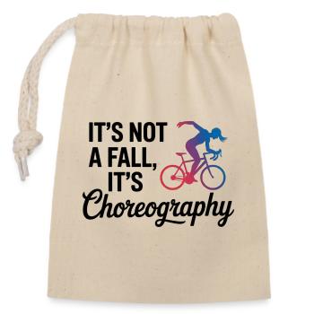 Künstlerisches Radfahren Kein Herbst Es ist Choreografie - Verschließbarer Geschenkbeutel aus Baumwolle (14x20cm) - Natur - Vorne