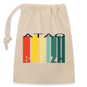 Breizh atao - Closable cotton gift bag (14x20cm) - nature - Front