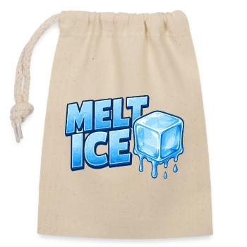Faute de frappe des glaçons de glace fondu - Sac cadeau en coton avec cordon (14 x 20 cm) - nature - Devant