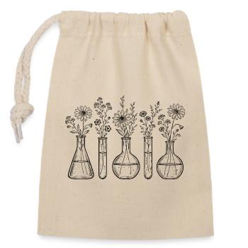 Fleurs de laboratoire Chimie, Botanique Sciences, T-shirt - Sac cadeau en coton avec cordon (14 x 20 cm) - nature - Devant