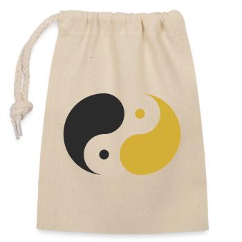 Yin & Yang - Closable cotton gift bag (14x20cm) - nature - Front