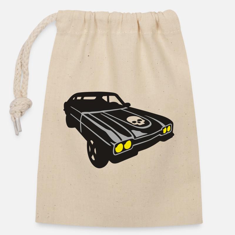666 ride - Sac cadeau en coton avec cordon (14 x 20 cm) - nature