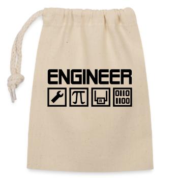 Engineer - Closable cotton gift bag (14x20cm) - nature - Front