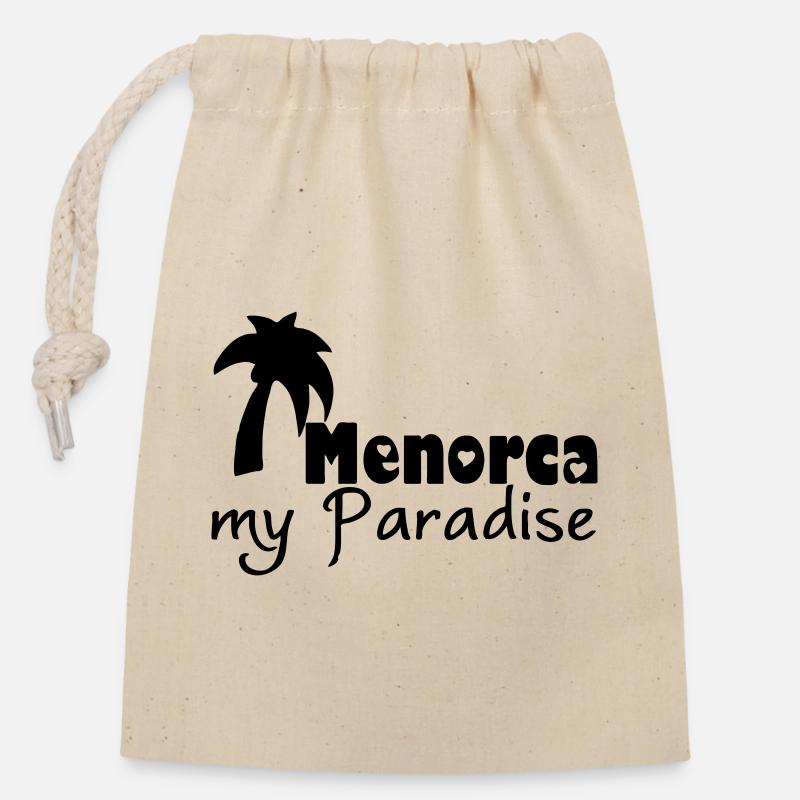 Menorca Paradise - Closable cotton gift bag (14x20cm) - nature