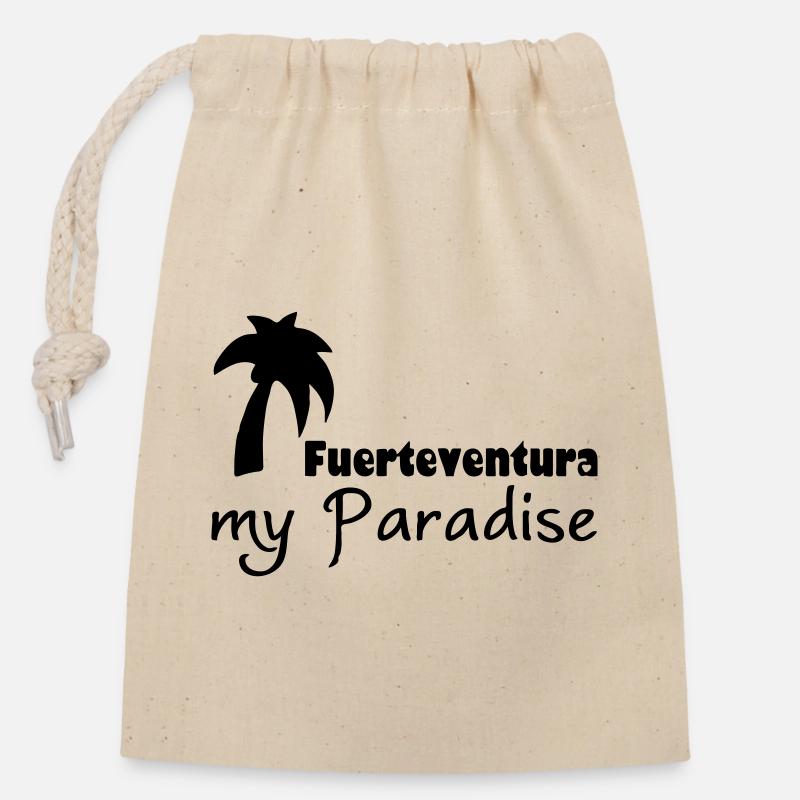 Fuerteventura Paradise Urlaub Geschenk - Verschließbarer Geschenkbeutel aus Baumwolle (14x20cm) - Natur