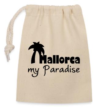 Mallorca Paradise Spanien Urlaub Geschenk - Verschließbarer Geschenkbeutel aus Baumwolle (14x20cm) - Natur - Vorne