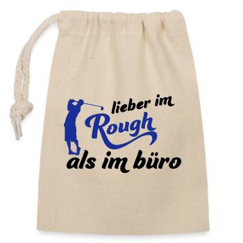 Golf - Verschließbarer Geschenkbeutel aus Baumwolle (14x20cm) - Natur - Vorne