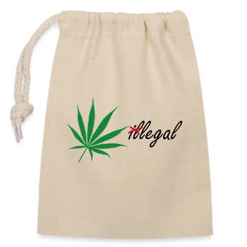 (il)legal Cannabis legalize it - Closable cotton gift bag (14x20cm) - nature - Front