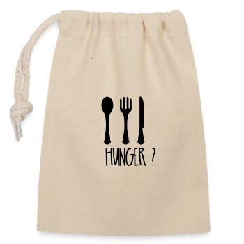eat - Closable cotton gift bag (14x20cm) - nature - Front