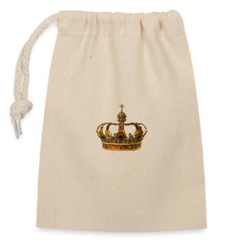 Triumphal crown of festivity - Closable cotton gift bag (14x20cm) - nature - Front