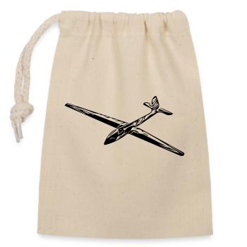 segelflieger - Closable cotton gift bag (14x20cm) - nature - Front