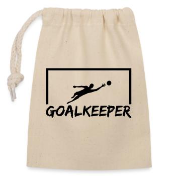 text goalkeeper cool torschuss torwart torhueter h - Verschließbarer Geschenkbeutel aus Baumwolle (14x20cm) - Natur - Vorne