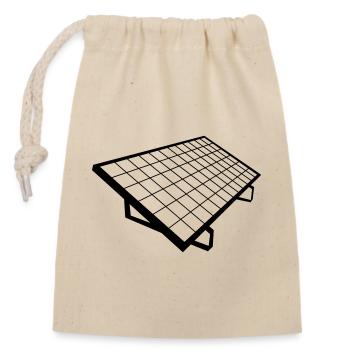 solar panel Solar System - Closable cotton gift bag (14x20cm) - nature - Front