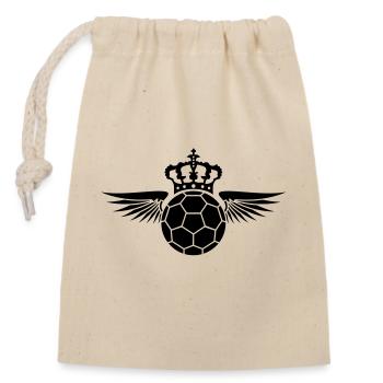 couronne blason aile handball sport rond cercle ver - Sac cadeau en coton avec cordon (14 x 20 cm) - nature - Devant