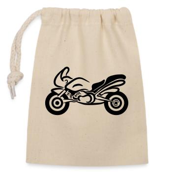 Moto sport rapide - Sac cadeau en coton avec cordon (14 x 20 cm) - nature - Devant
