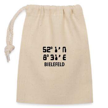 Bielefeld - Verschließbarer Geschenkbeutel aus Baumwolle (14x20cm) - Natur - Vorne