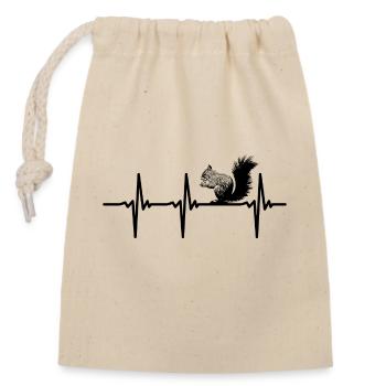 Mon coeur bat pour les écureuils - Sac cadeau en coton avec cordon (14 x 20 cm) - nature - Devant