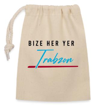 Bize her yer Trabzon - Closable cotton gift bag (14x20cm) - nature - Front
