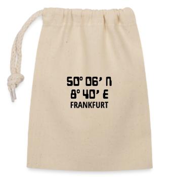 Frankfurt - Closable cotton gift bag (14x20cm) - nature - Front