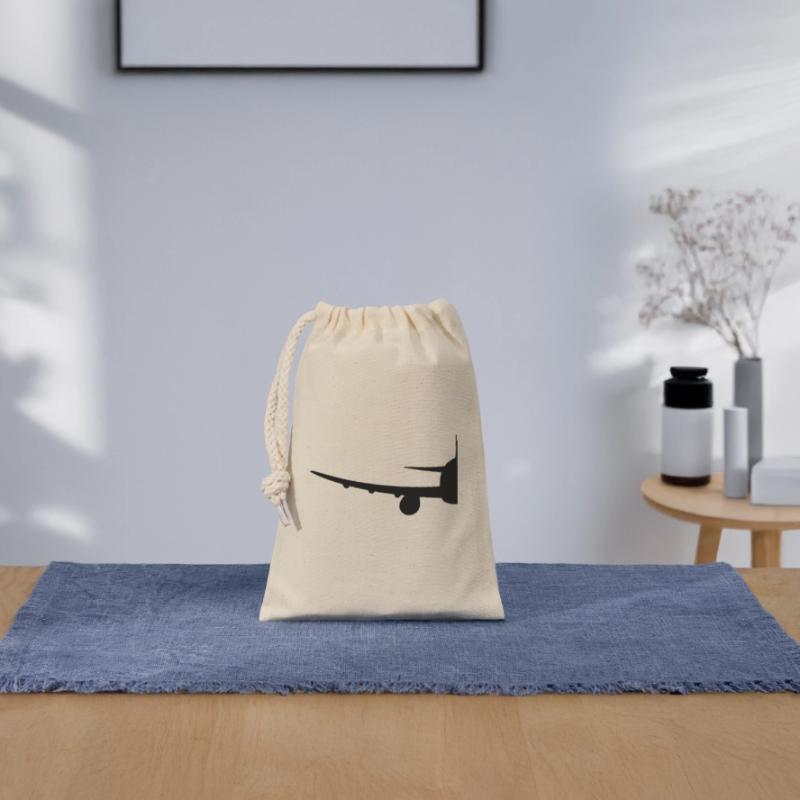 Half half split front front airplane fly pilot mac Closable cotton gift bag (14x20cm)