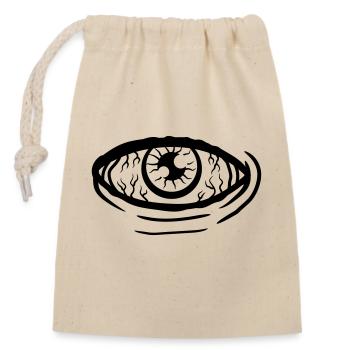 Design All-Seeing Eye - Closable cotton gift bag (14x20cm) - nature - Front
