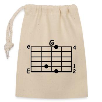 Musician Chord - Closable cotton gift bag (14x20cm) - nature - Front
