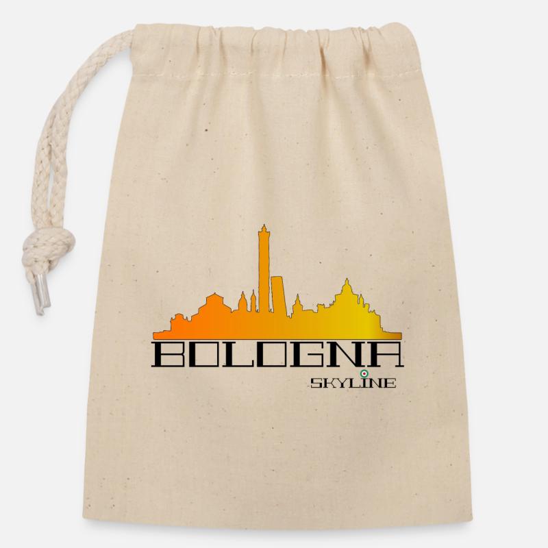 Horizon urbain en gradient - Sac cadeau en coton avec cordon (14 x 20 cm) - nature