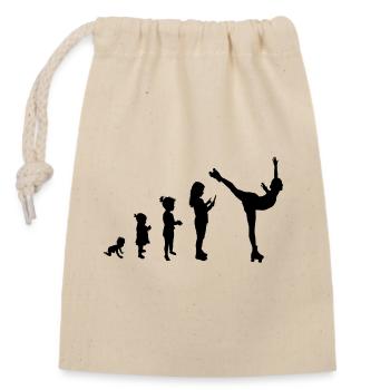 Evolution roller skating 1 - Sac cadeau en coton avec cordon (14 x 20 cm) - nature - Devant